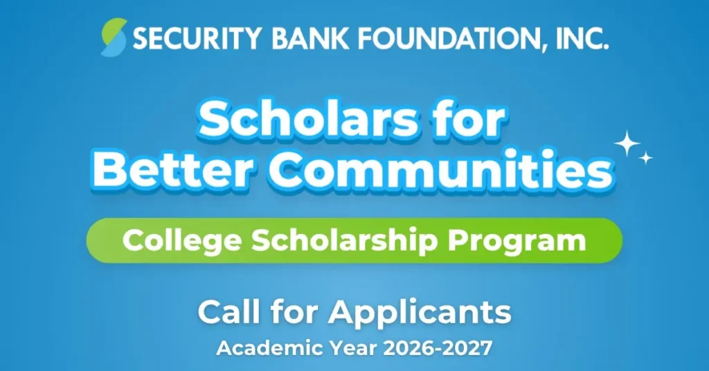 Security Bank Foundation Scholarship 2026