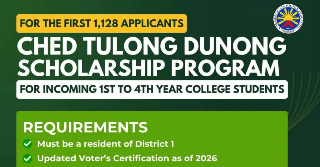 CHED Tulong Dunong Scholarship