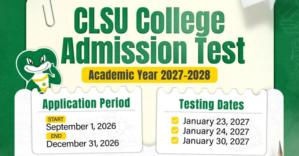 CLSU College Admission Test 2027