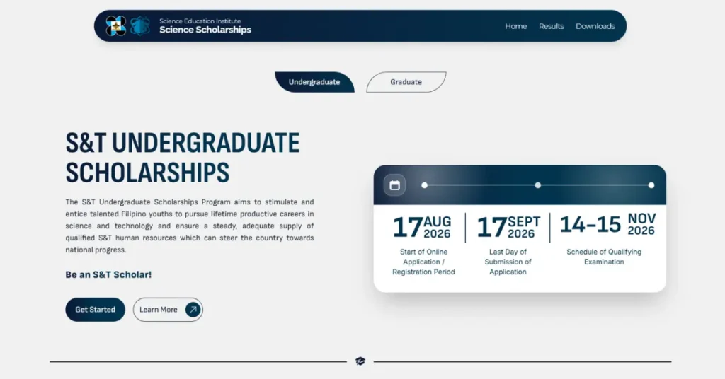 DOST SEI Undergraduate Scholarship