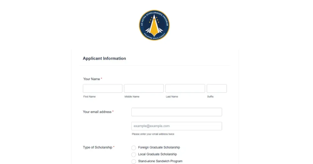AD ASTRA Scholarships Program Application
